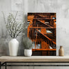 Stairs Orange Aluminum Print by Insigneart USA
