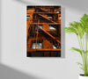 Stairs Orange Aluminum Print by Insigneart USA