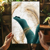 Emerald Leaves Aluminum Print by Insigneart USA