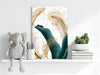 Emerald Leaves Aluminum Print by Insigneart USA