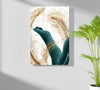 Emerald Leaves Aluminum Print by Insigneart USA