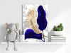 Navy Blue Leaves Aluminum Print by Insigneart USA