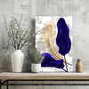 Navy Blue Leaves Aluminum Print by Insigneart USA