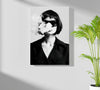 Woman in Smoke Aluminum Print by Insigneart USA