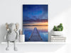 Dock View at Sunset Aluminum Print by Insigneart USA