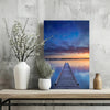 Dock View at Sunset Aluminum Print by Insigneart USA