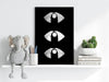 Hush Lips Black And White Aluminum Print by Insigneart USA