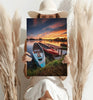 Sunset Lake View Aluminum Print by Insigneart USA