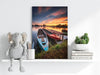 Sunset Lake View Aluminum Print by Insigneart USA