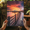 Sunset Lake View Aluminum Print by Insigneart USA