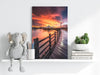 Sunset Lake View Aluminum Print by Insigneart USA