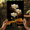 Golden Flower Abstract Aluminum Print by Insigneart USA