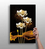 Golden Flower Abstract Aluminum Print by Insigneart USA