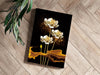 Golden Flower Abstract Aluminum Print by Insigneart USA