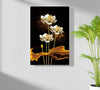 Golden Flower Abstract Aluminum Print by Insigneart USA