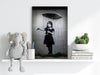 Banksy Style Rain Aluminum Print by Insigneart USA