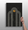 Abstract Line Art Dots and Lines Aluminum Print by Insigneart USA