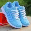 Breathable Fashion Women Sneakers White Women Casual Shoes Athletic Road Running Mesh Breathable Casual Sneakers Lace Up Comfort Sports Student Fashion Tennis Sneakers by Stevvex
