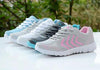 Breathable Fashion Women Sneakers White Women Casual Shoes Athletic Road Running Mesh Breathable Casual Sneakers Lace Up Comfort Sports Student Fashion Tennis Sneakers by Stevvex