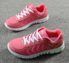 Breathable Fashion Women Sneakers White Women Casual Shoes Athletic Road Running Mesh Breathable Casual Sneakers Lace Up Comfort Sports Student Fashion Tennis Sneakers by Stevvex