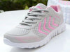 Breathable Fashion Women Sneakers White Women Casual Shoes Athletic Road Running Mesh Breathable Casual Sneakers Lace Up Comfort Sports Student Fashion Tennis Sneakers by Stevvex