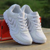 Breathable Fashion Women Sneakers White Women Casual Shoes Athletic Road Running Mesh Breathable Casual Sneakers Lace Up Comfort Sports Student Fashion Tennis Sneakers by Stevvex