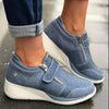Breathable Woman Sneakers Zipper Platform Trainers Women Casual Lace-Up Fashion Rhinestone Upper Double-Sided Zippers Platform Trainers Outdoor Fitness Espadrilles Walking Shoes by Stevvex