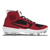 "Bred" Nike Alpha Huarache Elite 3 Mid Cleats by Stadium Custom Kicks