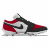 "Bred Toe” Jordan 1 Vapor Edge Low Cleats by Stadium Custom Kicks
