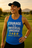 Courage is a Universal Language – Tank Top by Tristan’s Treehouse
