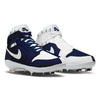 "Bronx Mismatch" Jordan 1 Retro Cleats by Stadium Custom Kicks