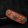 The "Maximus" collar 2.5 inch wide black & silver by Bestia Dog Gear