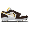 "Brown Wave" Jordan 1 Retro Cleats by Stadium Custom Kicks