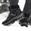 Brown Winter Mens Snow Boots Warm Plush Boots Waterproof Leather Ankle Boots Fashion Outdoor Non-slip Men's Hiking Boots Winter Ankle Snow Hiking Boots Warm Water Resistant Sport Shoes by Stevvex