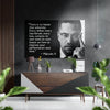Words of Malcolm Brushed Aluminium Dibond Wall Art by Insigneart USA