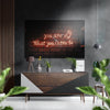 “You are” Brushed Aluminium Dibond Wall Art by Insigneart USA