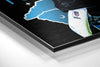American Football Brushed Aluminium Dibond Wall Art by Insigneart USA