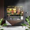 Retro Gas Station Brushed Aluminium Dibond Wall Art by Insigneart USA