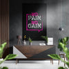 No Pain, No Gain Brushed Aluminium Dibond Wall Art by Insigneart USA