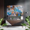 Patchwork Eyes Brushed Aluminium Dibond Wall Art by Insigneart USA