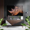Rhinoceros Brushed Aluminium Dibond Wall Art by Insigneart USA
