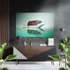 Hippo on a Run Brushed Aluminium Dibond Wall Art by Insigneart USA