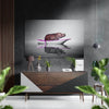 Hippo on a Run Brushed Aluminium Dibond Wall Art by Insigneart USA