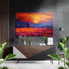 Sunset at the Windmill Brushed Aluminium Dibond Wall Art by Insigneart USA