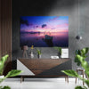 Sunset at the Lake Brushed Aluminium Dibond Wall Art by Insigneart USA