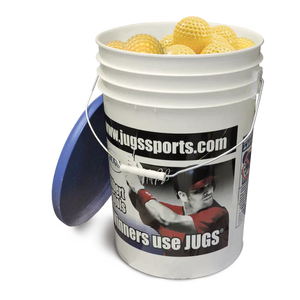 BUCKET OF JUGS OPTIC YELLOW DIMPLED STING-FREE® BASEBALLS-B1002 - The Bat Flip Shop 
