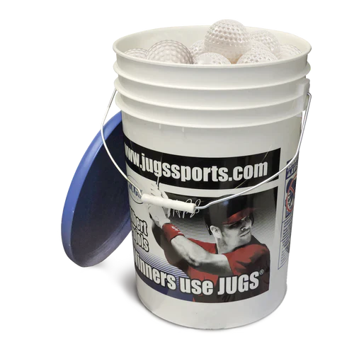 BUCKET OF JUGS WHITE DIMPLED STING-FREE® BASEBALLS-B1006 - The Bat Flip Shop 