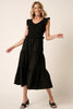 Smocked Ruffled Tiered Midi Dress – Feminine, Romantic, Flattering and Playful Design & Whimsical Style by Stevvex