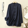 Women’s Retro Chinese-Style Cotton & Linen Loose Top by FitiqueFit