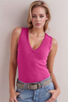 V-Neck Ribbed Tank